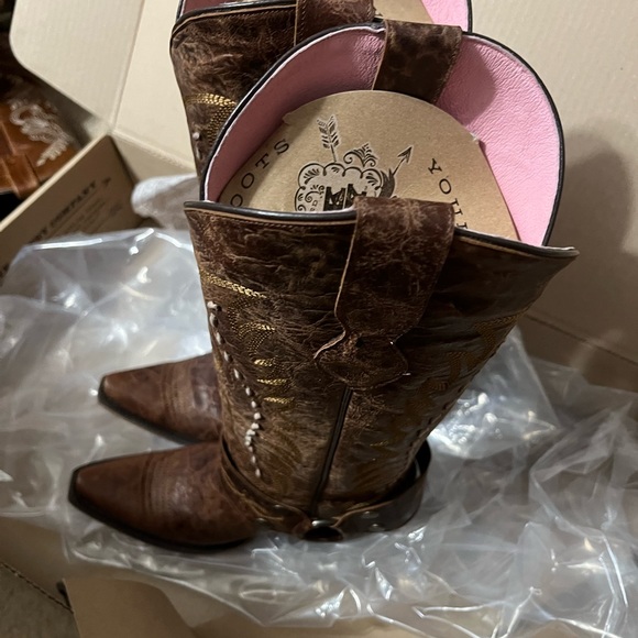 BNIB Sold Out! Junk Gypsy Lane Vagabond Cowboy Boots size 8 Brown 🔥 🔥🔥 - Picture 5 of 11